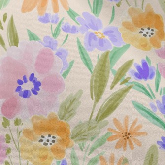 Watercolor Flowers Chiffon