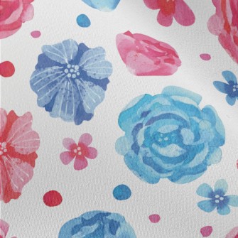 Watercolor Beautiful Flowers Chiffon