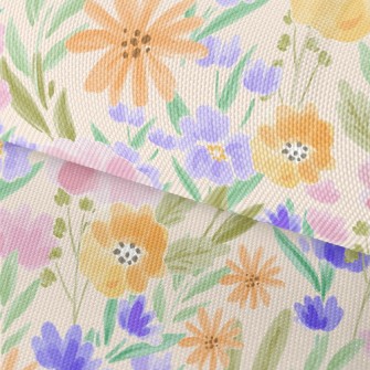 Watercolor Flowers Waterproof Oxford