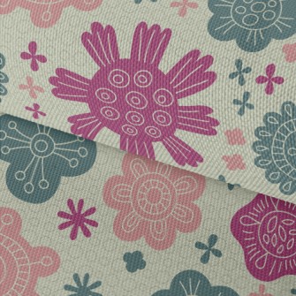 Circle Line Flower Waterproof Oxford