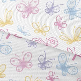 Pink Line Butterfly Waterproof Oxford