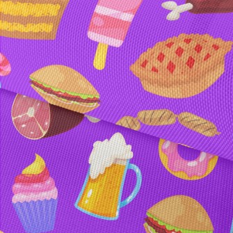 Delicious Meat Fast Food Waterproof Oxford