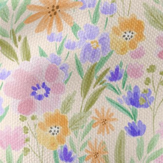 Watercolor Flowers Waterproof Canvas