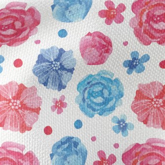 Watercolor Beautiful Flowers Waterproof Canvas