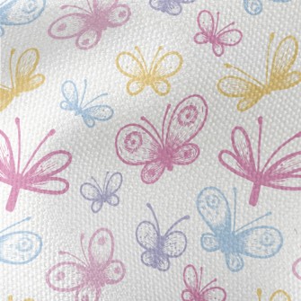 Pink Line Butterfly Waterproof Canvas