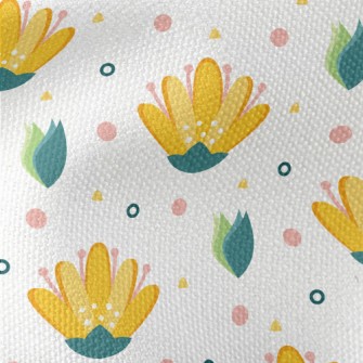 Cute Bright Flowers Waterproof Canvas