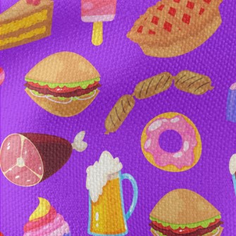 Delicious Meat Fast Food Waterproof Canvas