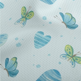 Watercolor Flying Butterfly Athletic Mesh Flat Back