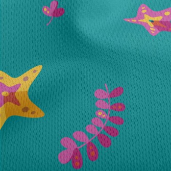 Starfish And Seaweed Athletic Mesh Flat Back