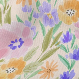 Watercolor Flowers Terry