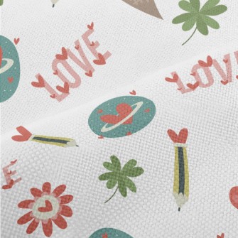 Vintage Love Pencil Leaves Performance Linen