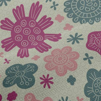 Circle Line Flower Performance Linen