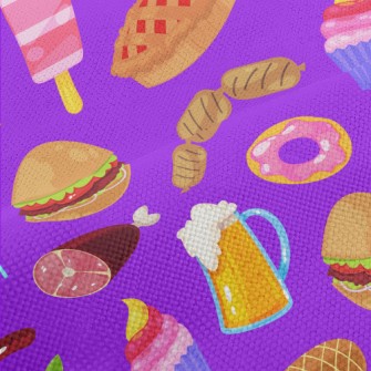 Delicious Meat Fast Food Performance Linen