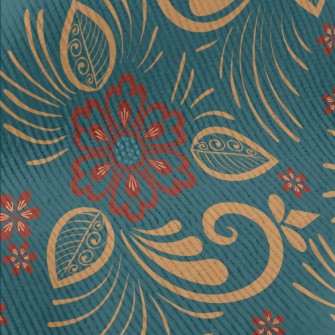 Line Classical Flowers Standard Corduroy