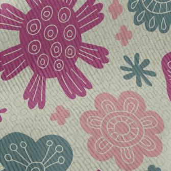 Circle Line Flower Standard Corduroy