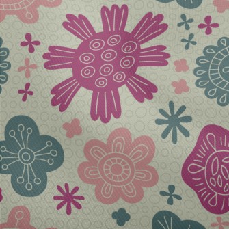 Circle Line Flower Dobby