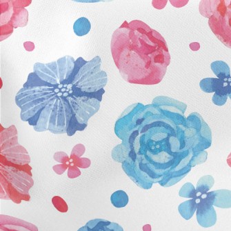 Watercolor Beautiful Flowers Stretch Ponte