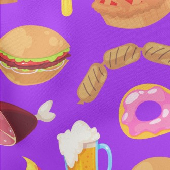 Delicious Meat Fast Food Stretch Ponte