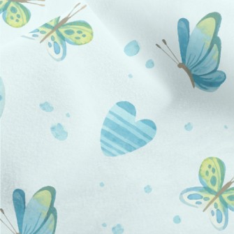 Watercolor Flying Butterfly Micro Fleece