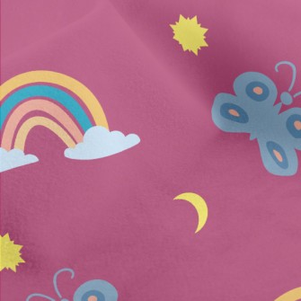 Two-color Butterfly Rainbow Micro Fleece