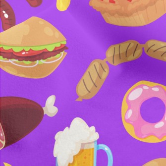 Delicious Meat Fast Food Micro Fleece