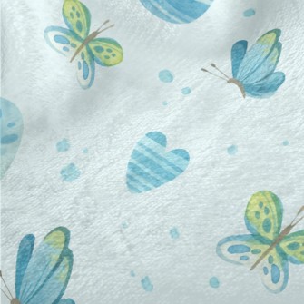 Watercolor Flying Butterfly Minky