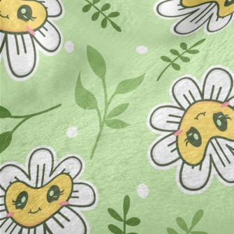 Shiny Eyes Flowers Minky