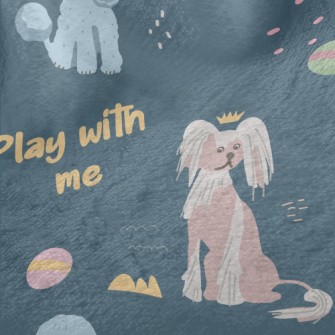 Dog Plays With Me Minky
