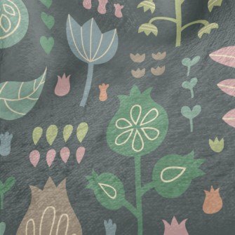 Childlike Cute Flowers Minky