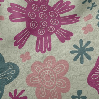 Circle Line Flower Minky