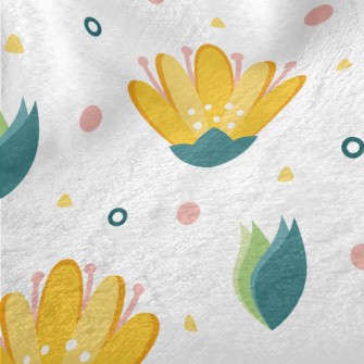 Cute Bright Flowers Minky