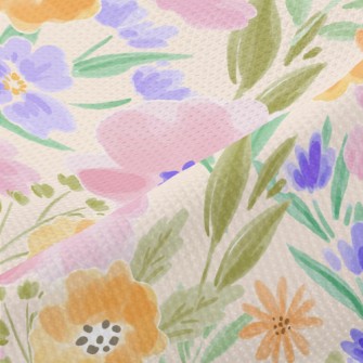 Watercolor Flowers Piqué