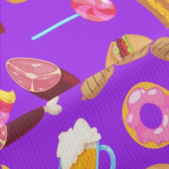 Delicious Meat Fast Food Piqué