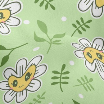 Shiny Eyes Flowers Lightweight Performance Linen