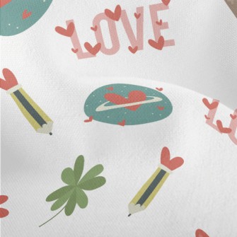 Vintage Love Pencil Leaves Lightweight Performance Linen