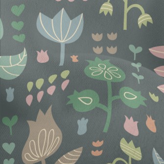 Childlike Cute Flowers Lightweight Performance Linen