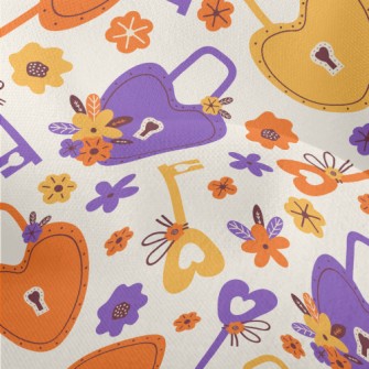 Playful Love Lock Key Lightweight Performance Linen