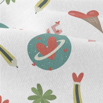 Vintage Love Pencil Leaves Modern Jersey