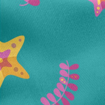 Starfish And Seaweed Jersey Backed Fleece