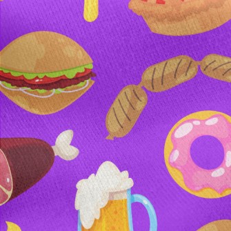 Delicious Meat Fast Food Jersey Backed Fleece