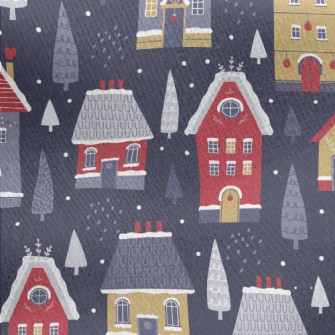 Building Houses In The Snow Jersey Backed Fleece