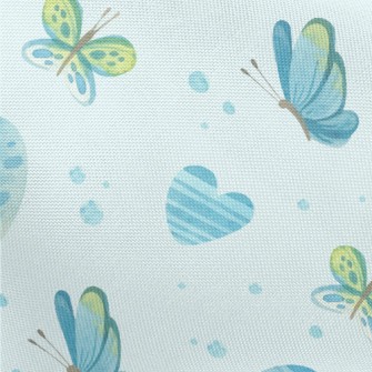 Watercolor Flying Butterfly Pongee