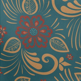 Line Classical Flowers Pongee