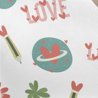Vintage Love Pencil Leaves Pongee