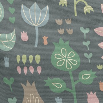 Childlike Cute Flowers Pongee