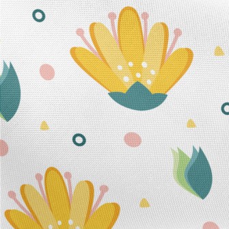 Cute Bright Flowers Pongee