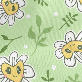 Shiny Eyes Flowers Stretch Jersey