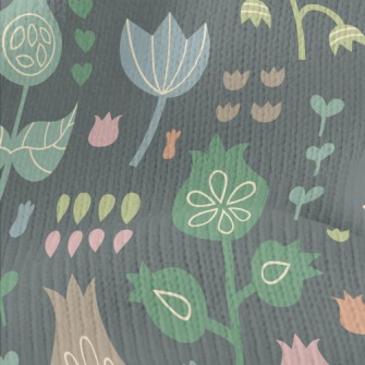 Childlike Cute Flowers Stretch Jersey
