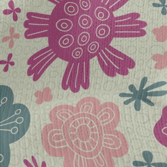 Circle Line Flower Stretch Jersey