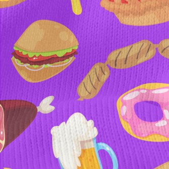 Delicious Meat Fast Food Stretch Jersey